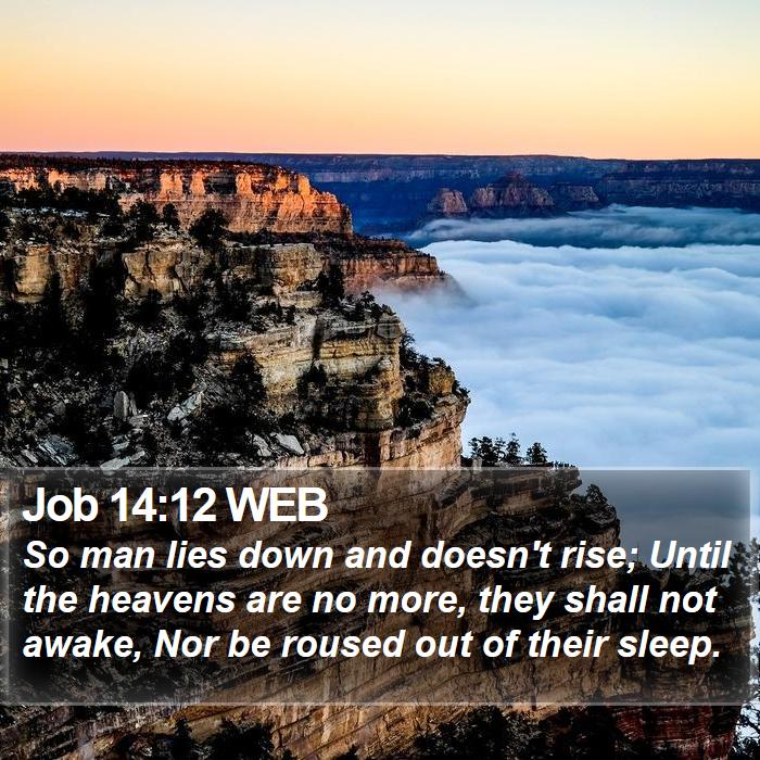 Job 14:12 WEB Bible Study