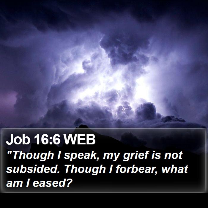 Job 16:6 WEB Bible Study