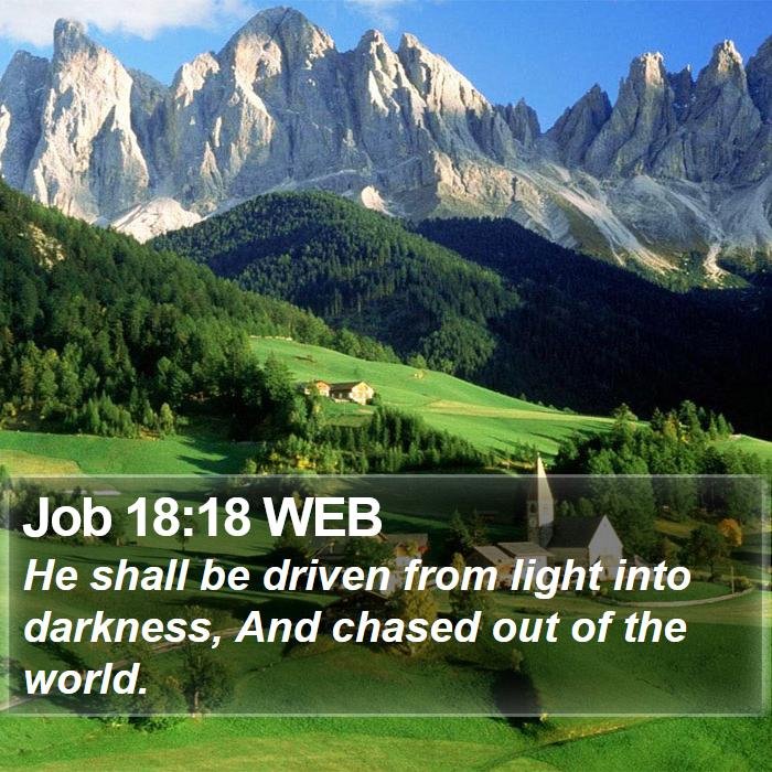 Job 18:18 WEB Bible Study