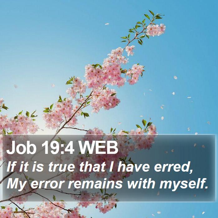 Job 19:4 WEB Bible Study