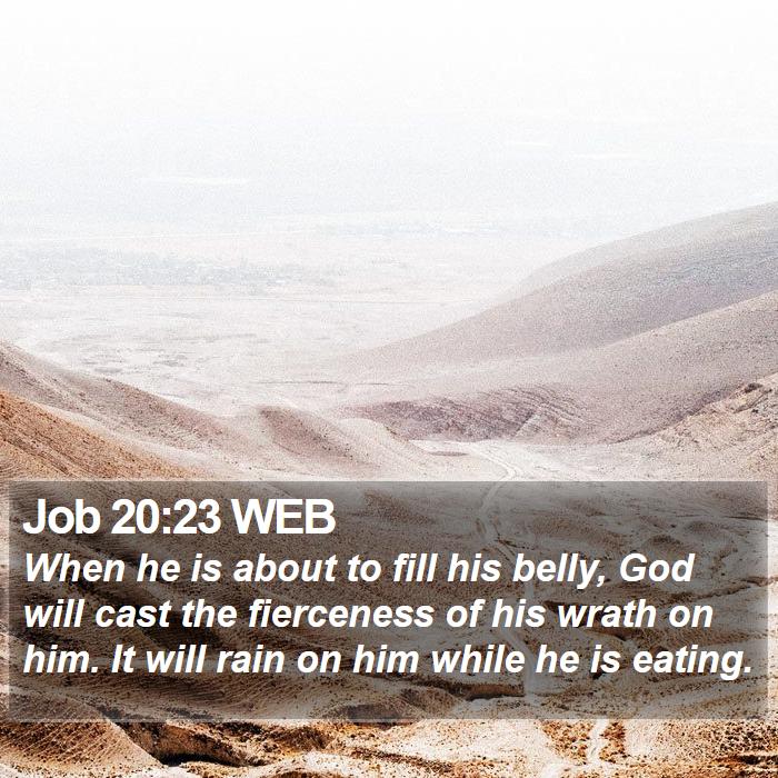 Job 20:23 WEB Bible Study