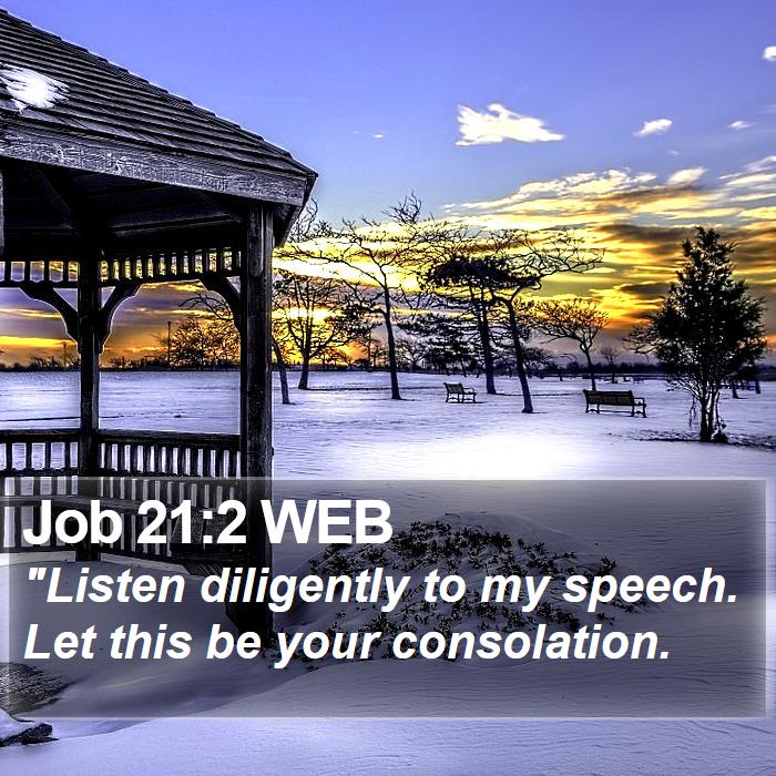 Job 21:2 WEB Bible Study