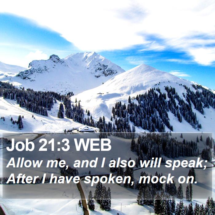 Job 21:3 WEB Bible Study