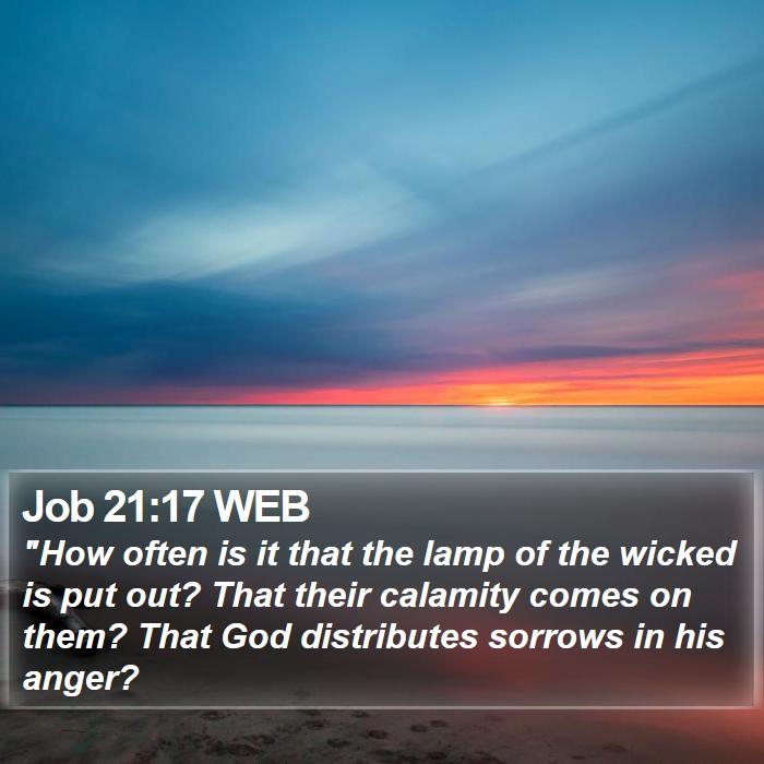 Job 21:17 WEB Bible Study