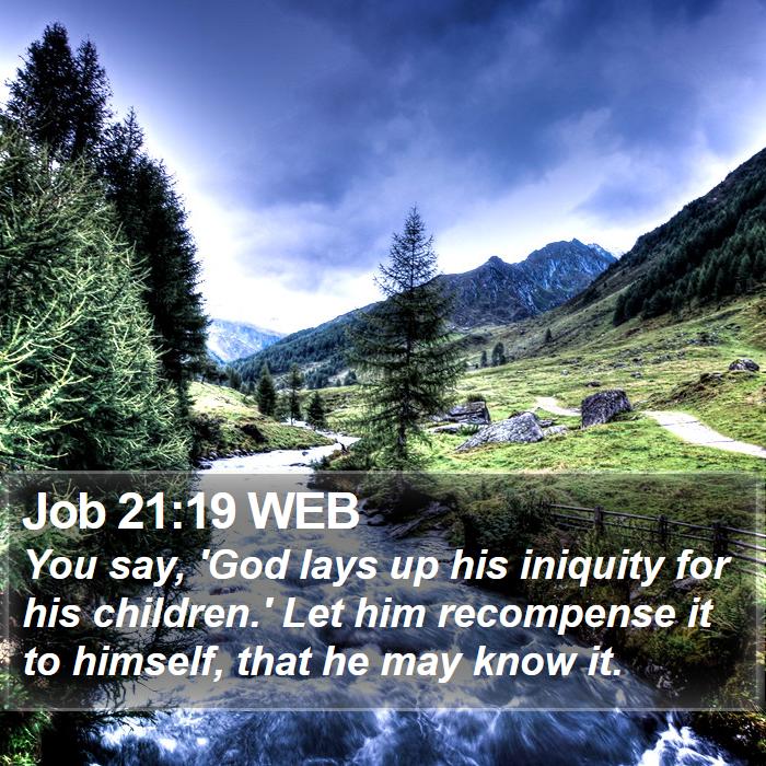 Job 21:19 WEB Bible Study