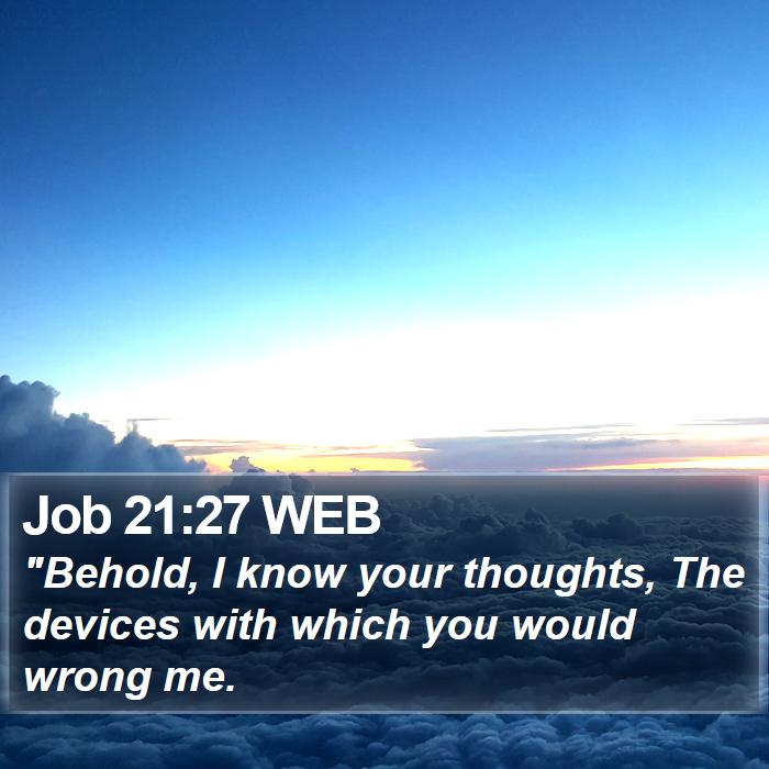 Job 21:27 WEB Bible Study