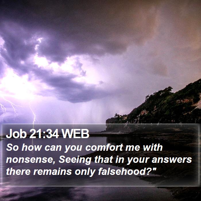 Job 21:34 WEB Bible Study