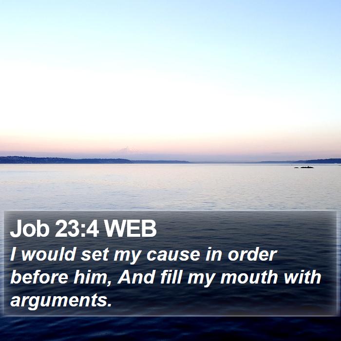 Job 23:4 WEB Bible Study