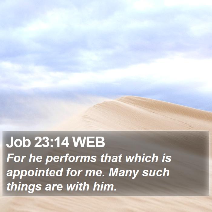 Job 23:14 WEB Bible Study