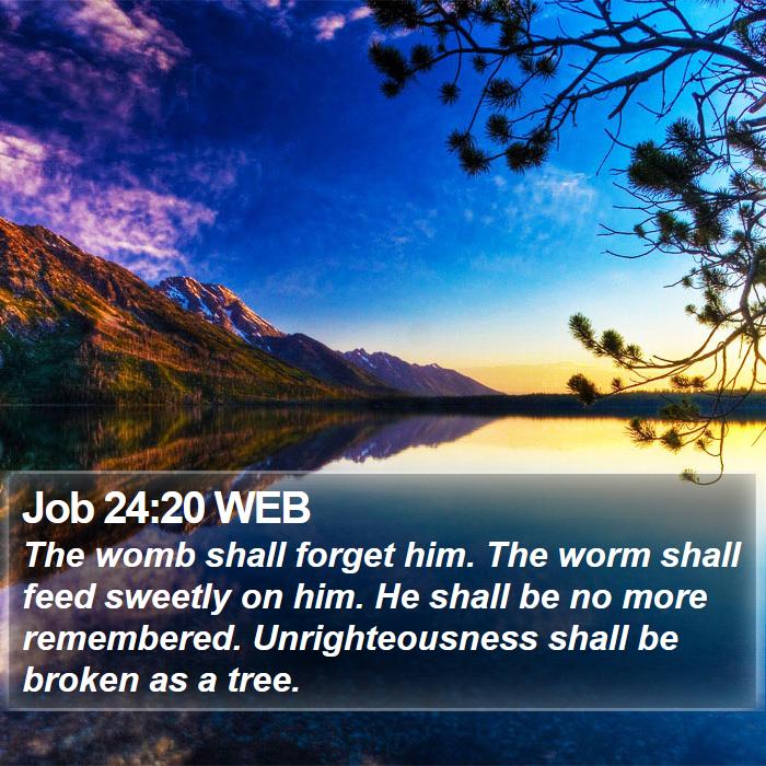 Job 24:20 WEB Bible Study