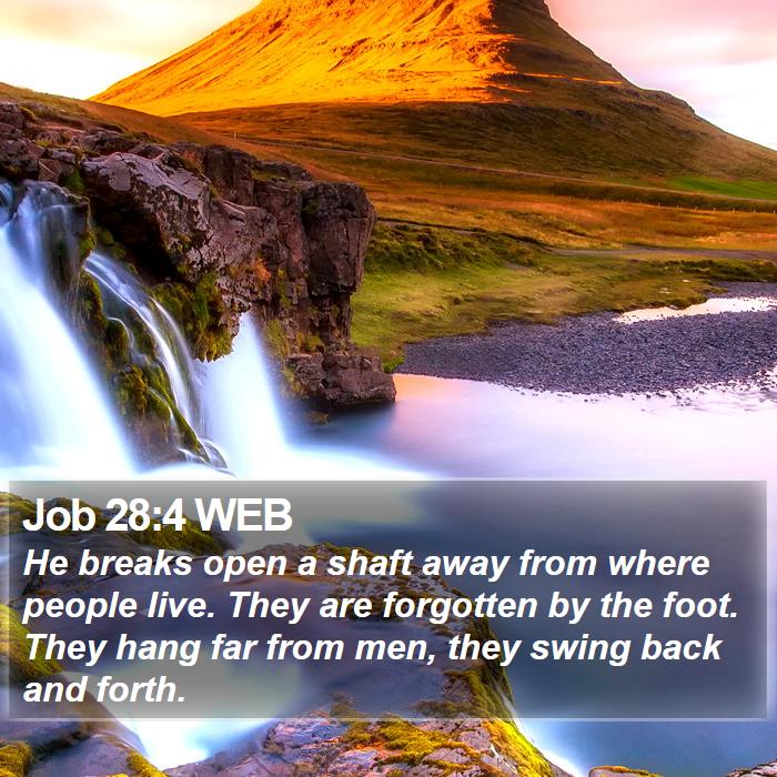 Job 28:4 WEB Bible Study