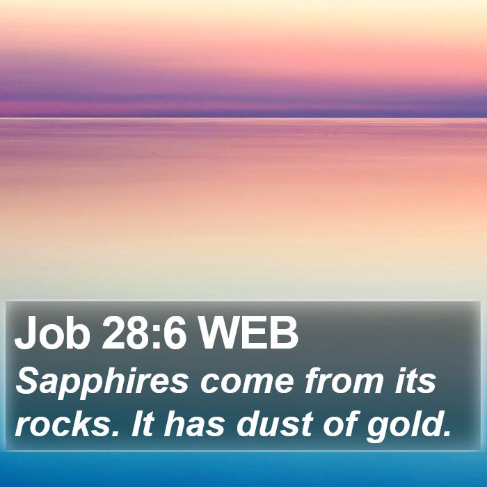 Job 28:6 WEB Bible Study