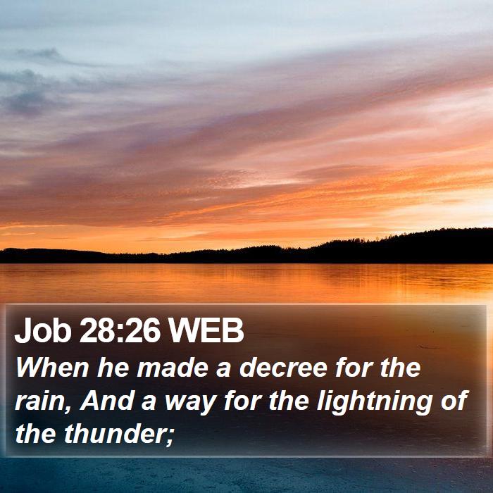 Job 28:26 WEB Bible Study