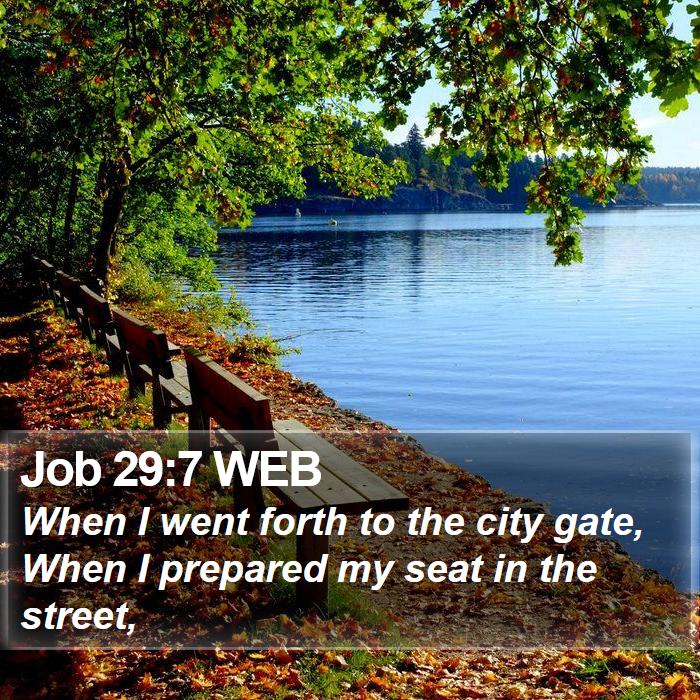 Job 29:7 WEB Bible Study