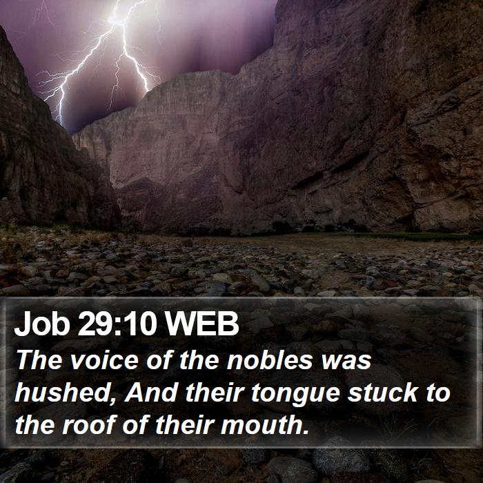 Job 29:10 WEB Bible Study