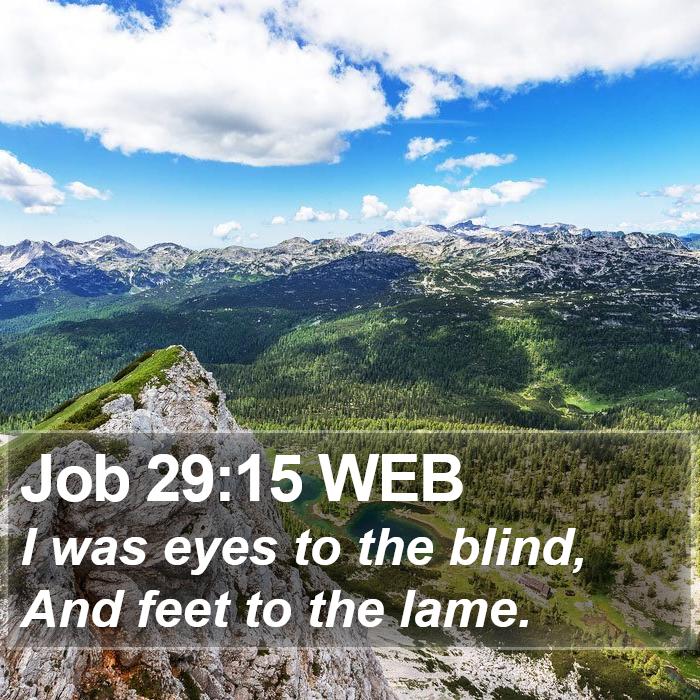 Job 29:15 WEB Bible Study