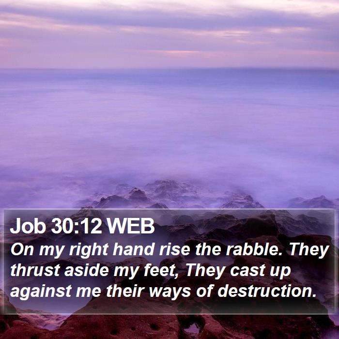 Job 30:12 WEB Bible Study