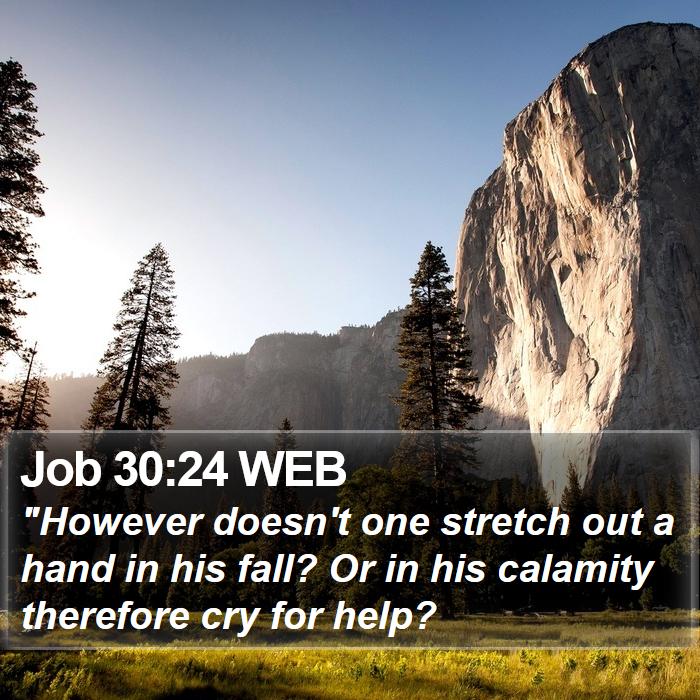 Job 30:24 WEB Bible Study