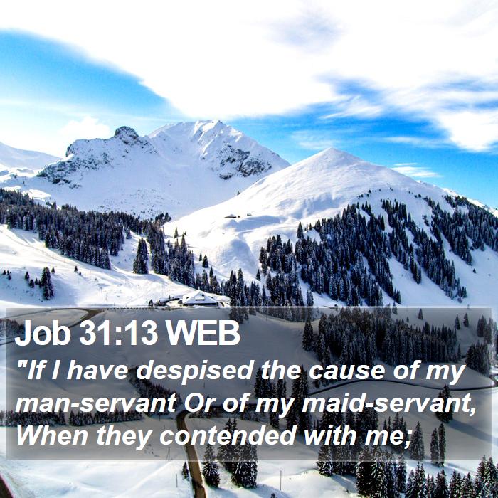 Job 31:13 WEB Bible Study