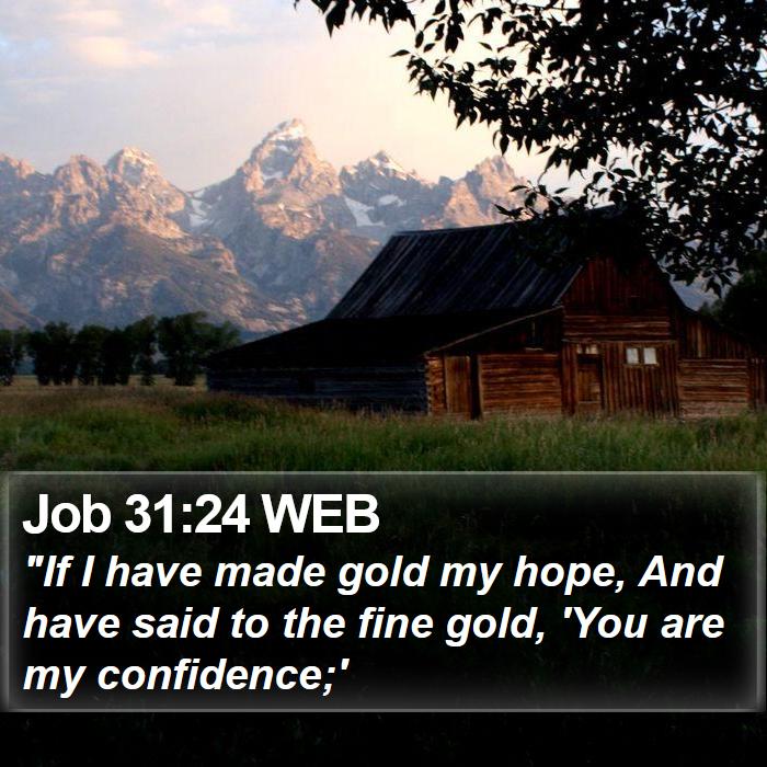 Job 31:24 WEB Bible Study