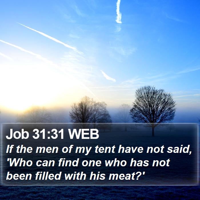 Job 31:31 WEB Bible Study