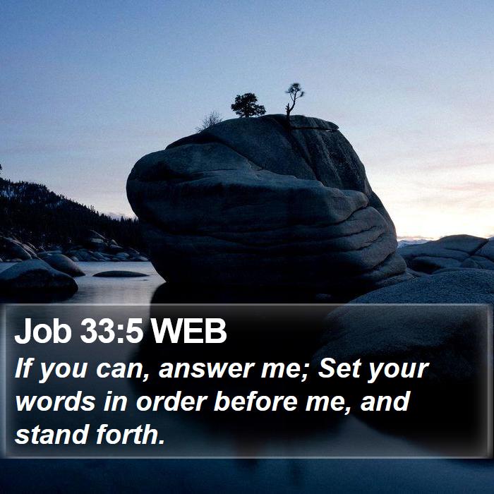 Job 33:5 WEB Bible Study