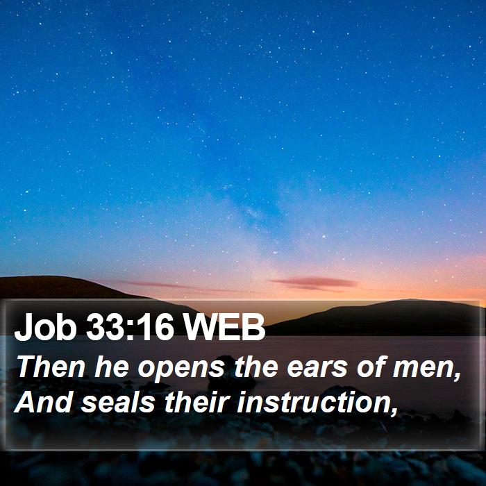 Job 33:16 WEB Bible Study