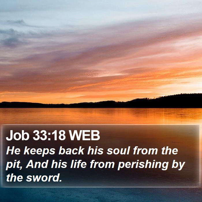 Job 33:18 WEB Bible Study