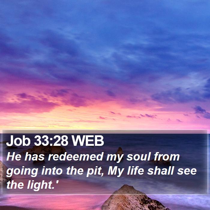 Job 33:28 WEB Bible Study