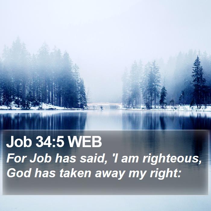 Job 34:5 WEB Bible Study