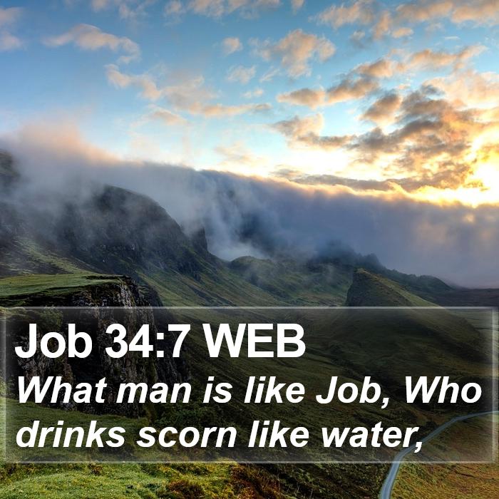 Job 34:7 WEB Bible Study