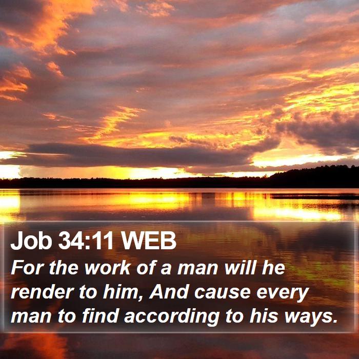 Job 34:11 WEB Bible Study