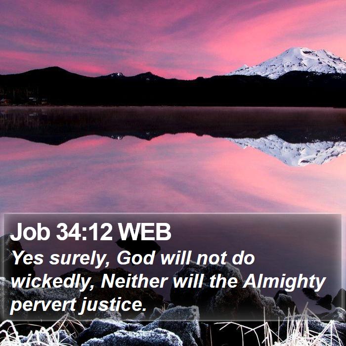 Job 34:12 WEB Bible Study