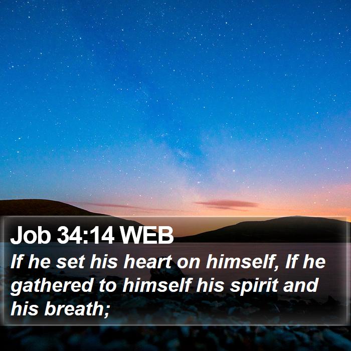 Job 34:14 WEB Bible Study