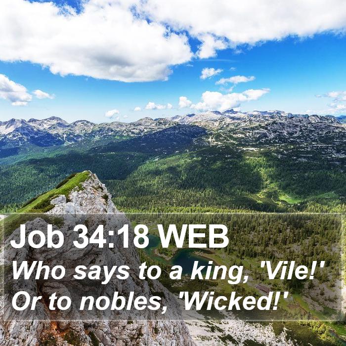 Job 34:18 WEB Bible Study