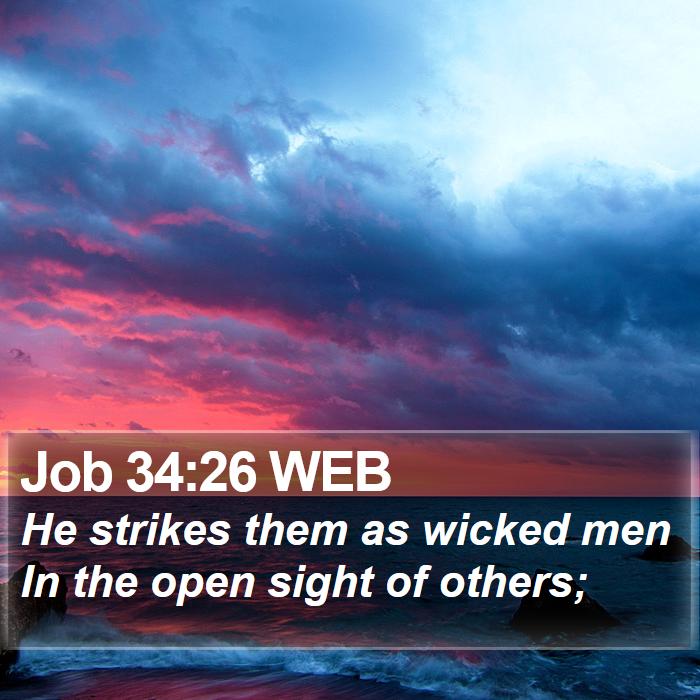 Job 34:26 WEB Bible Study