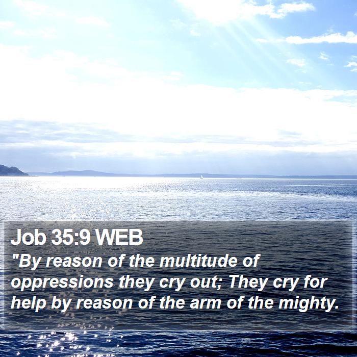 Job 35:9 WEB Bible Study