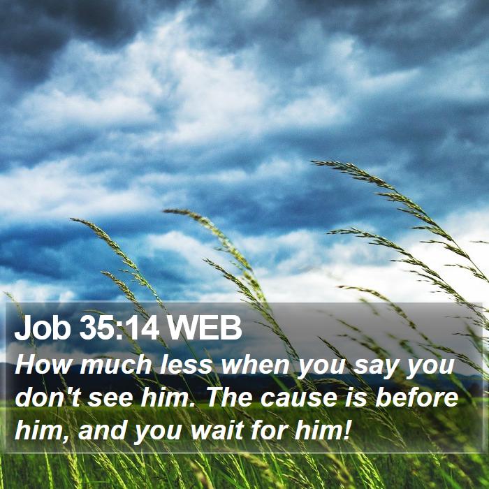 Job 35:14 WEB Bible Study