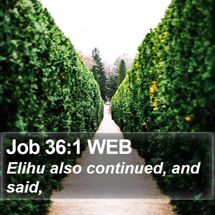 Job 36:1 WEB Bible Study