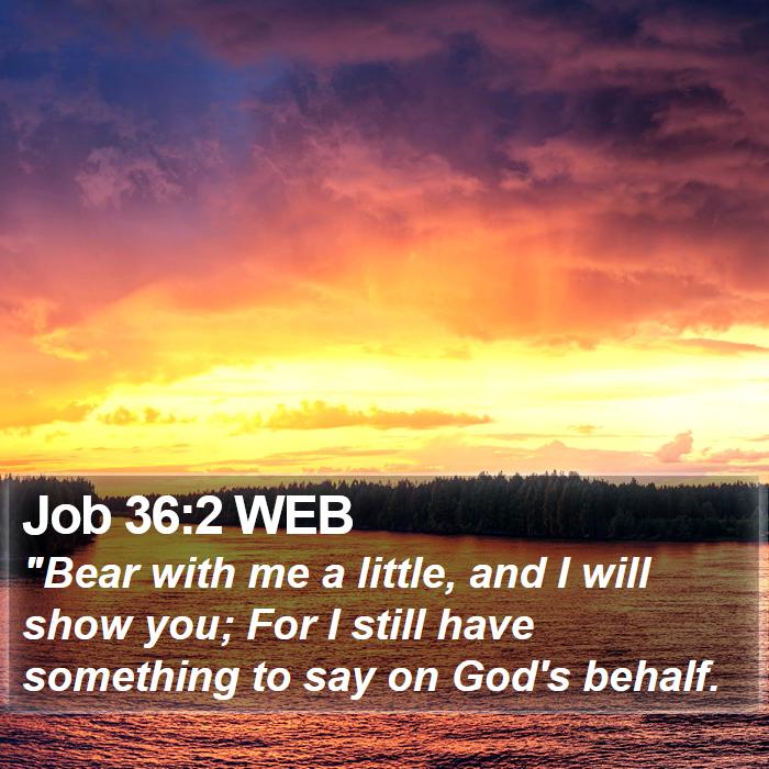 Job 36:2 WEB Bible Study