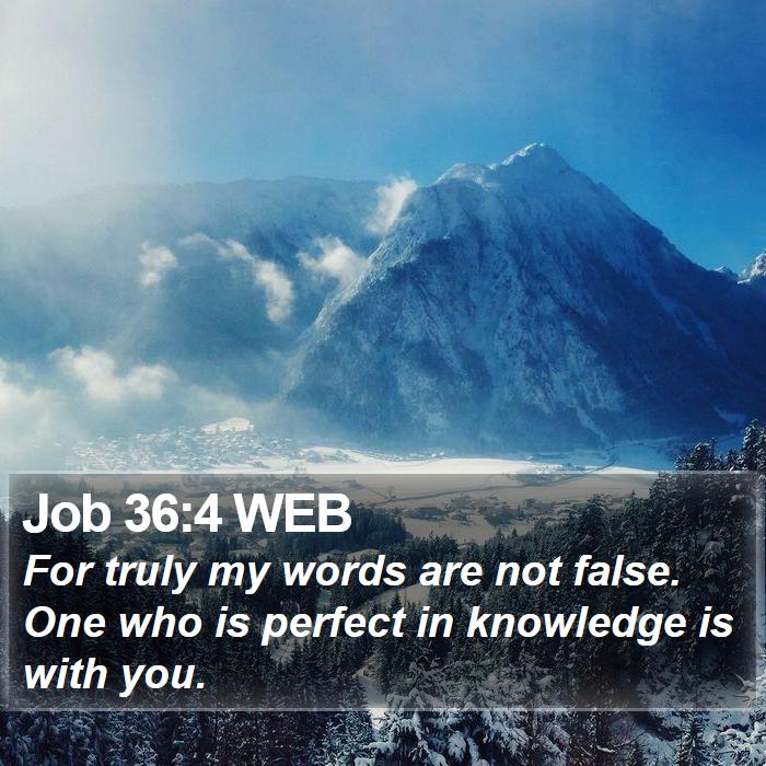 Job 36:4 WEB Bible Study