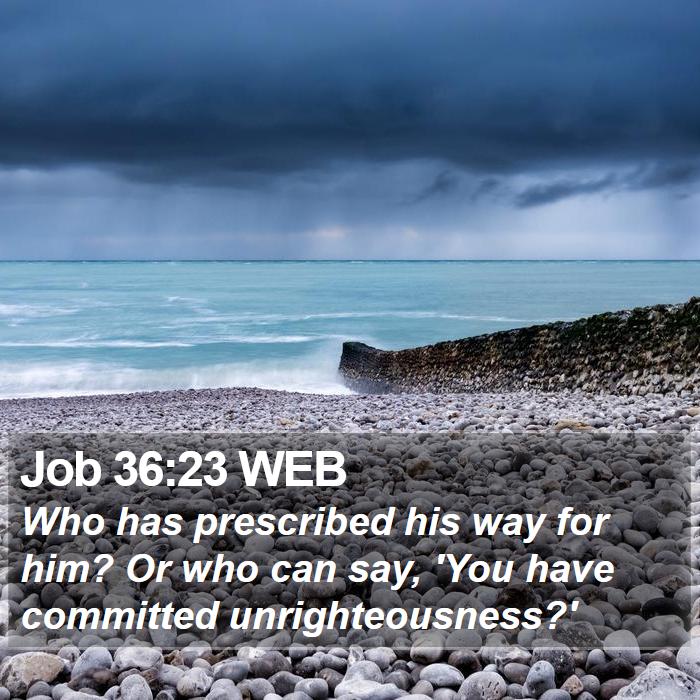 Job 36:23 WEB Bible Study