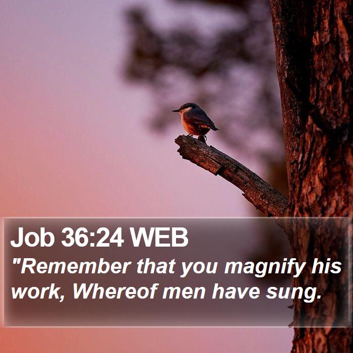 Job 36:24 WEB Bible Study