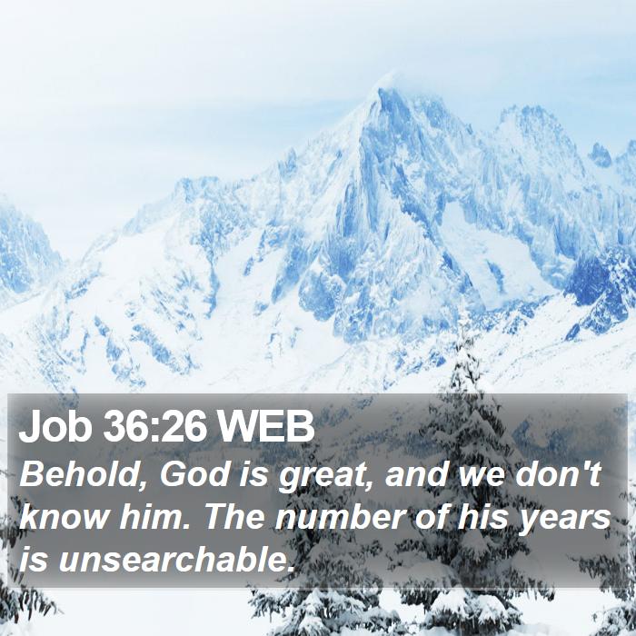 Job 36:26 WEB Bible Study