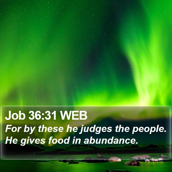 Job 36:31 WEB Bible Study