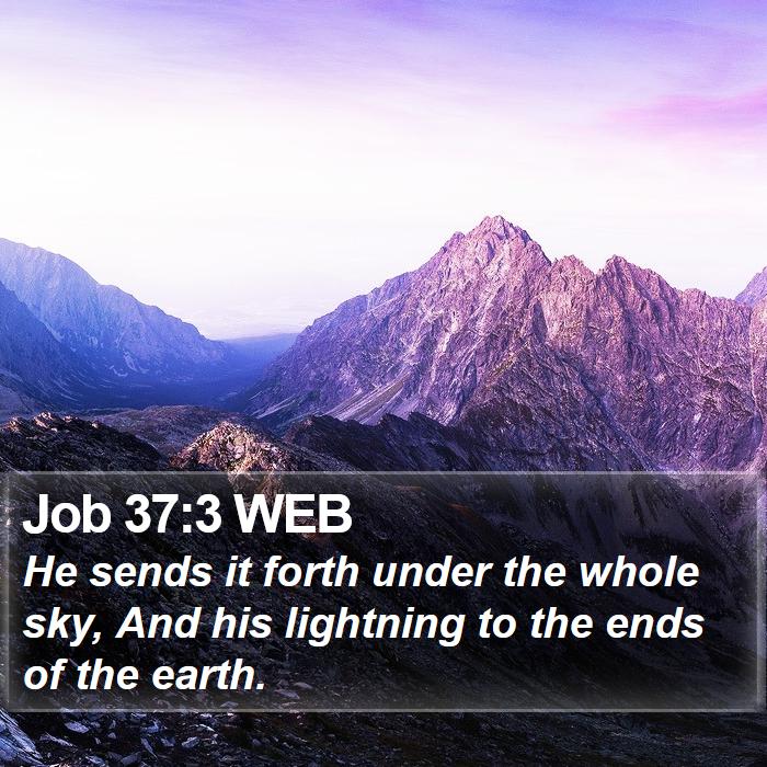 Job 37:3 WEB Bible Study