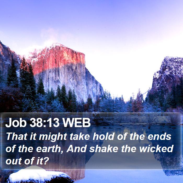 Job 38:13 WEB Bible Study