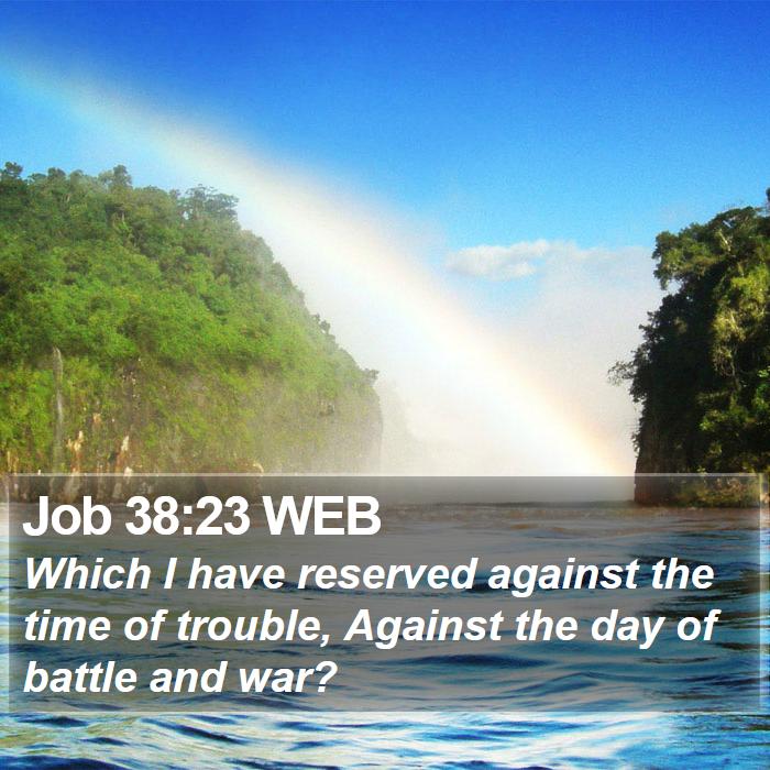 Job 38:23 WEB Bible Study