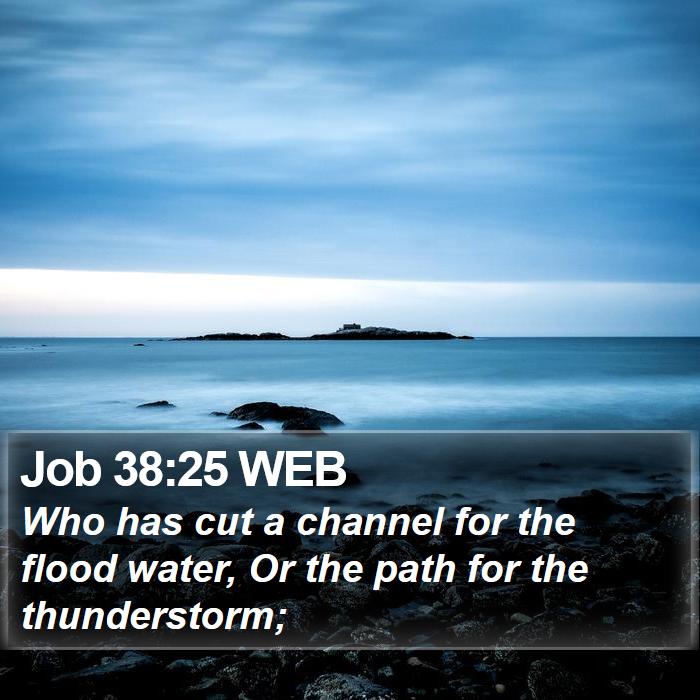 Job 38:25 WEB Bible Study