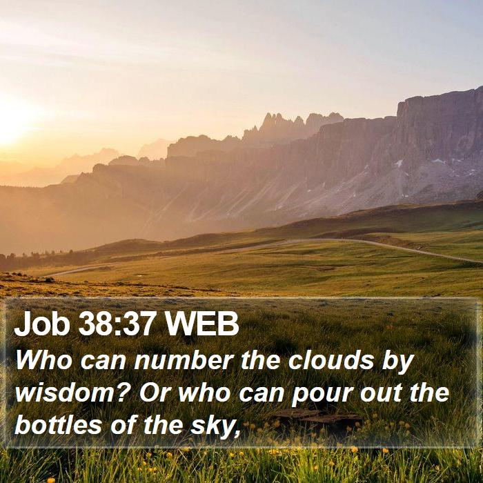 Job 38:37 WEB Bible Study